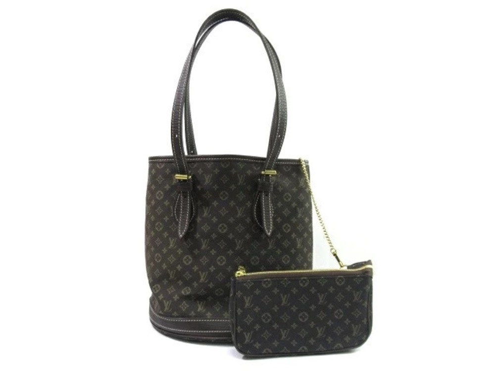 LOUIS VUITTON Bag Bucket Tote Monogram Lin Ebene Brown